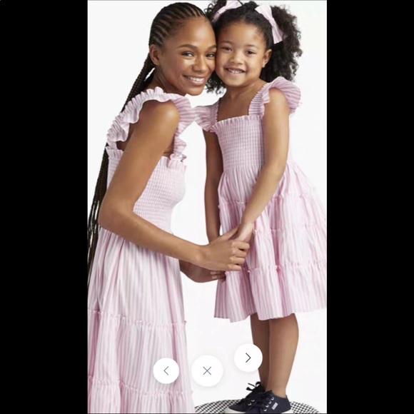 Hill House Home Ellie nap cotton midi cottage core dress bubblegum stripe - Picture 2 of 8